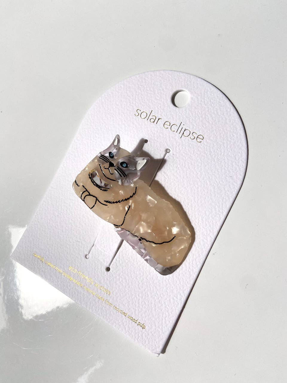 🐱 Hand-painted Ragdoll Cat Barrette Hair Clip