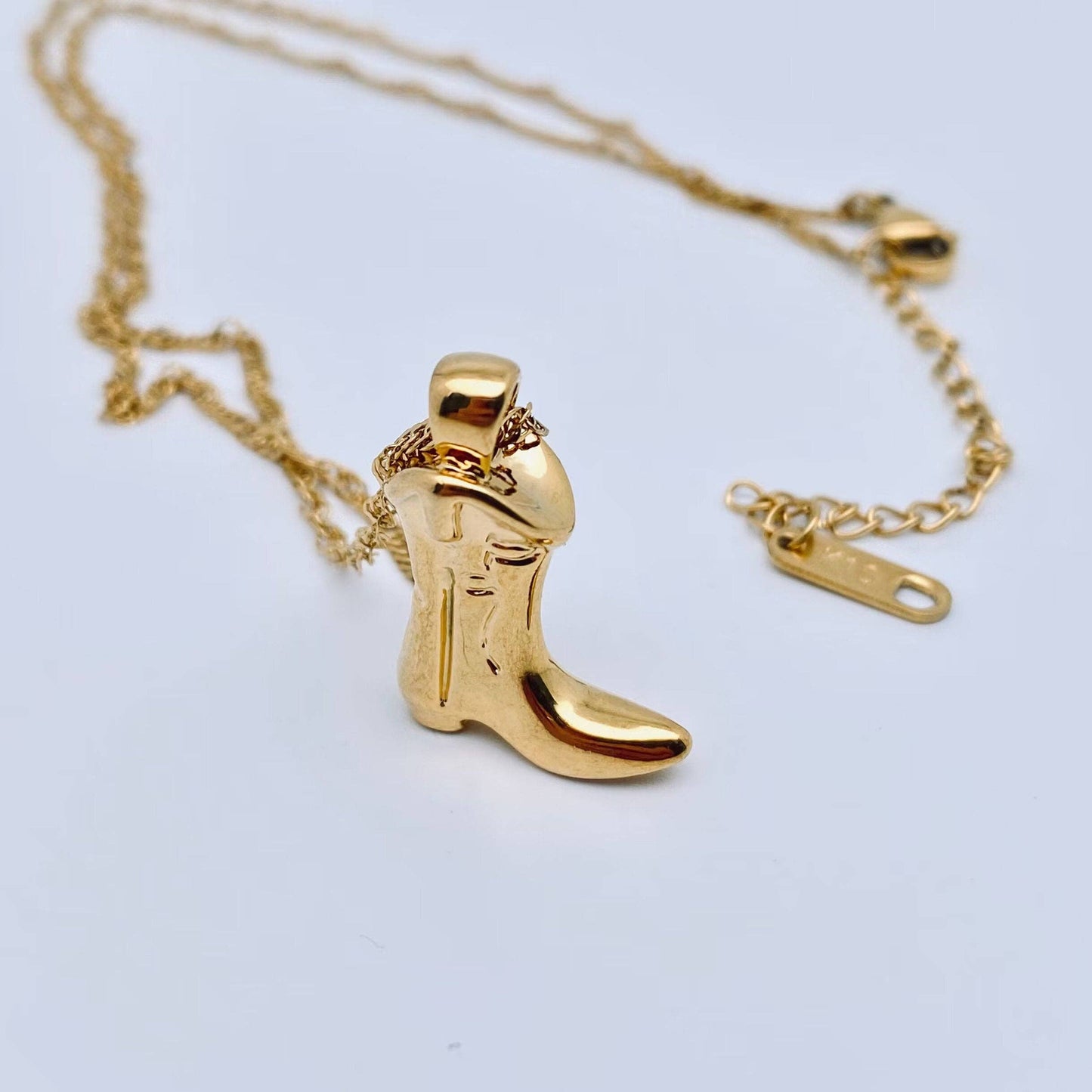 Cowgirl Boot Charm Necklace