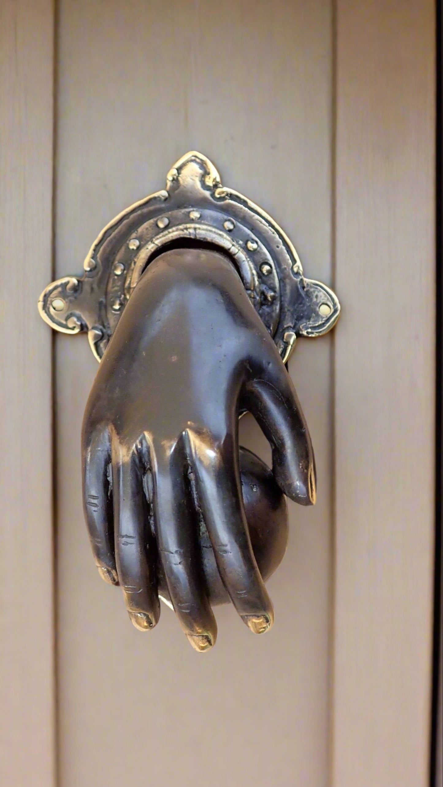 Door Knocker - Hand Grasping Ball