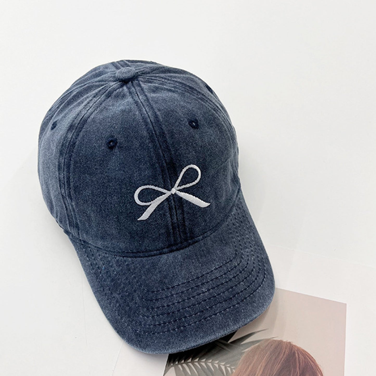 Bow Embroidered Cap