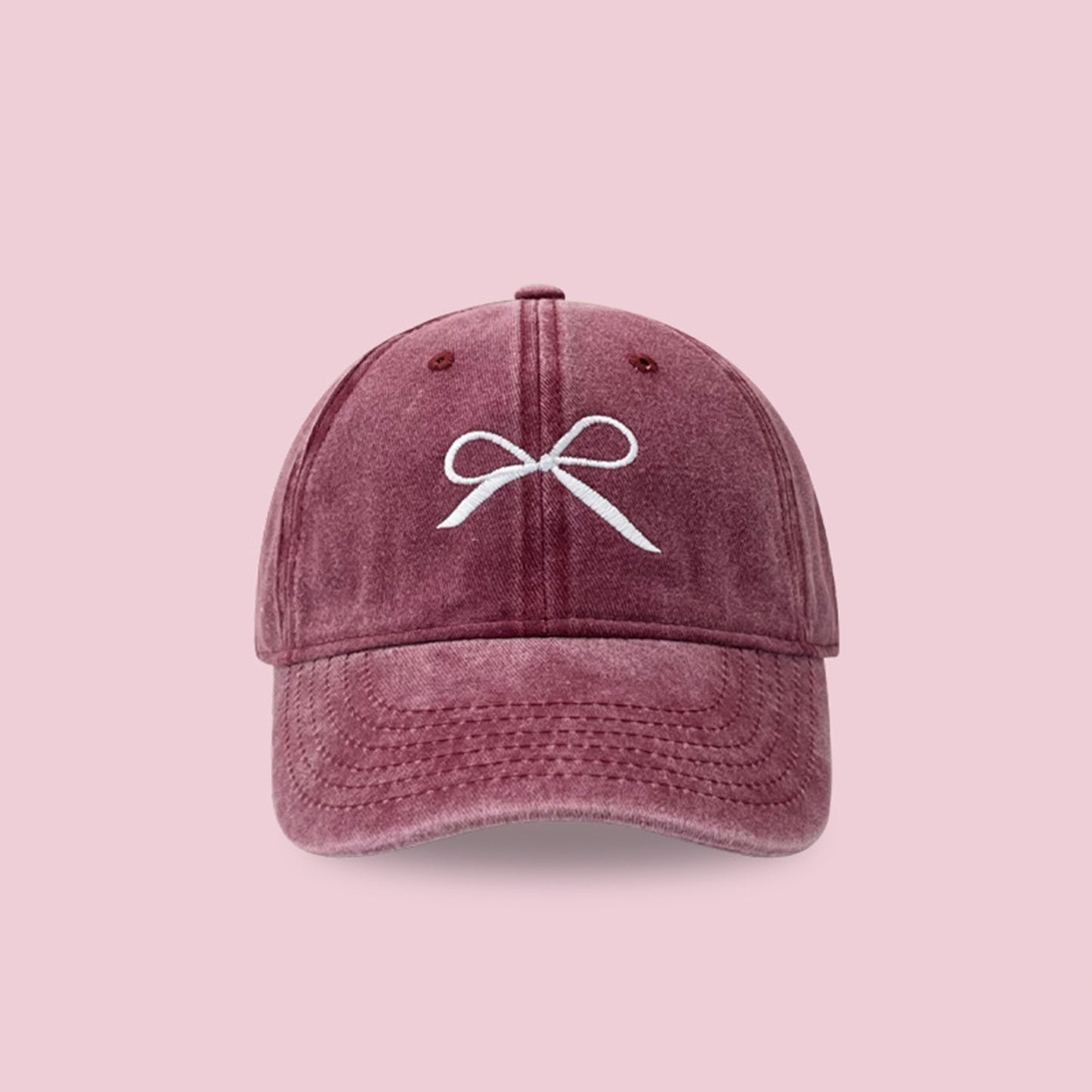 Bow Embroidered Cap