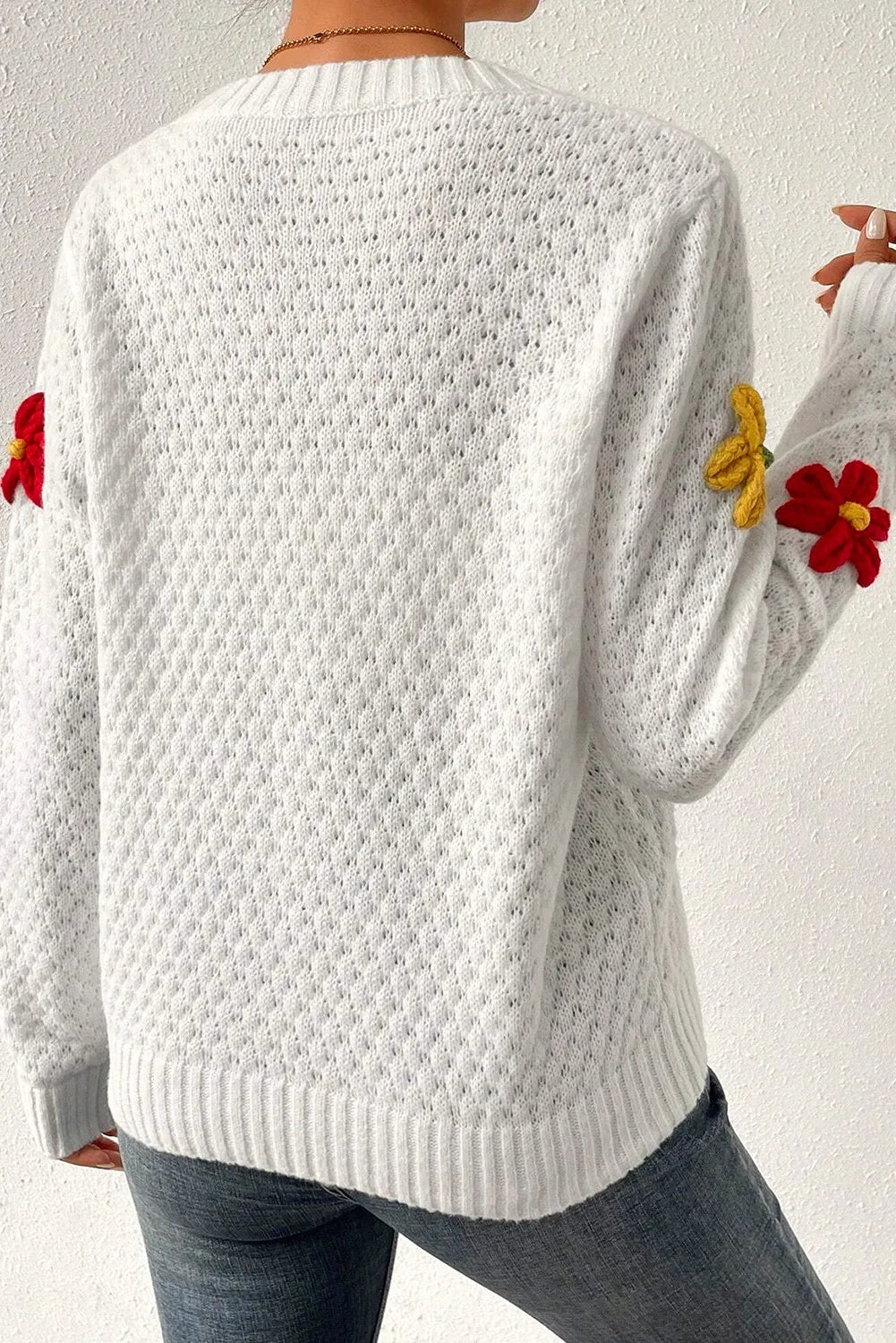 Crochet Flower Sweater