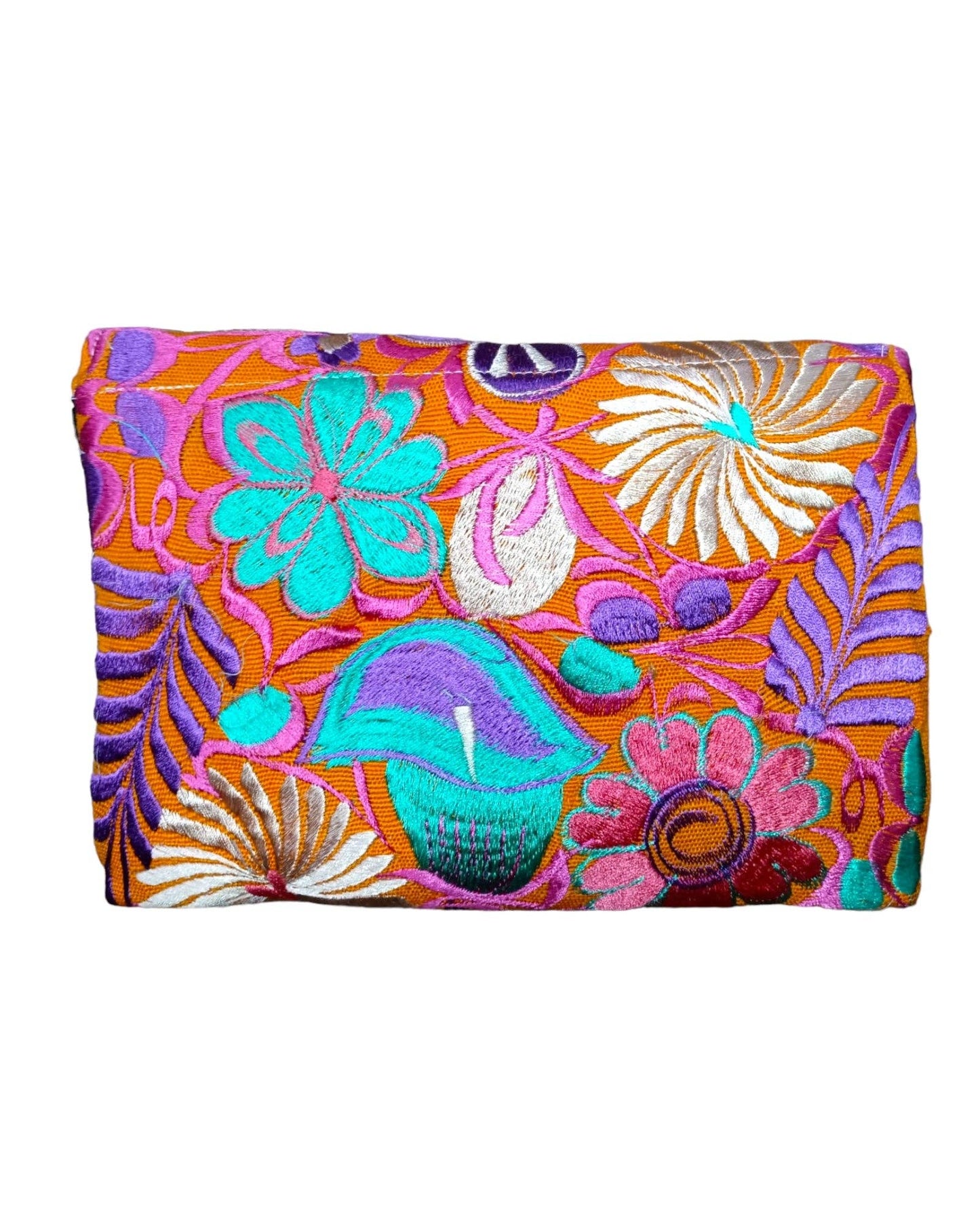 Mexican Embroidered Floral Clutch Bag