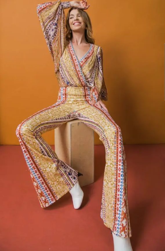 Let's Disco - Bold Print Flare Pant Statement New Orleans