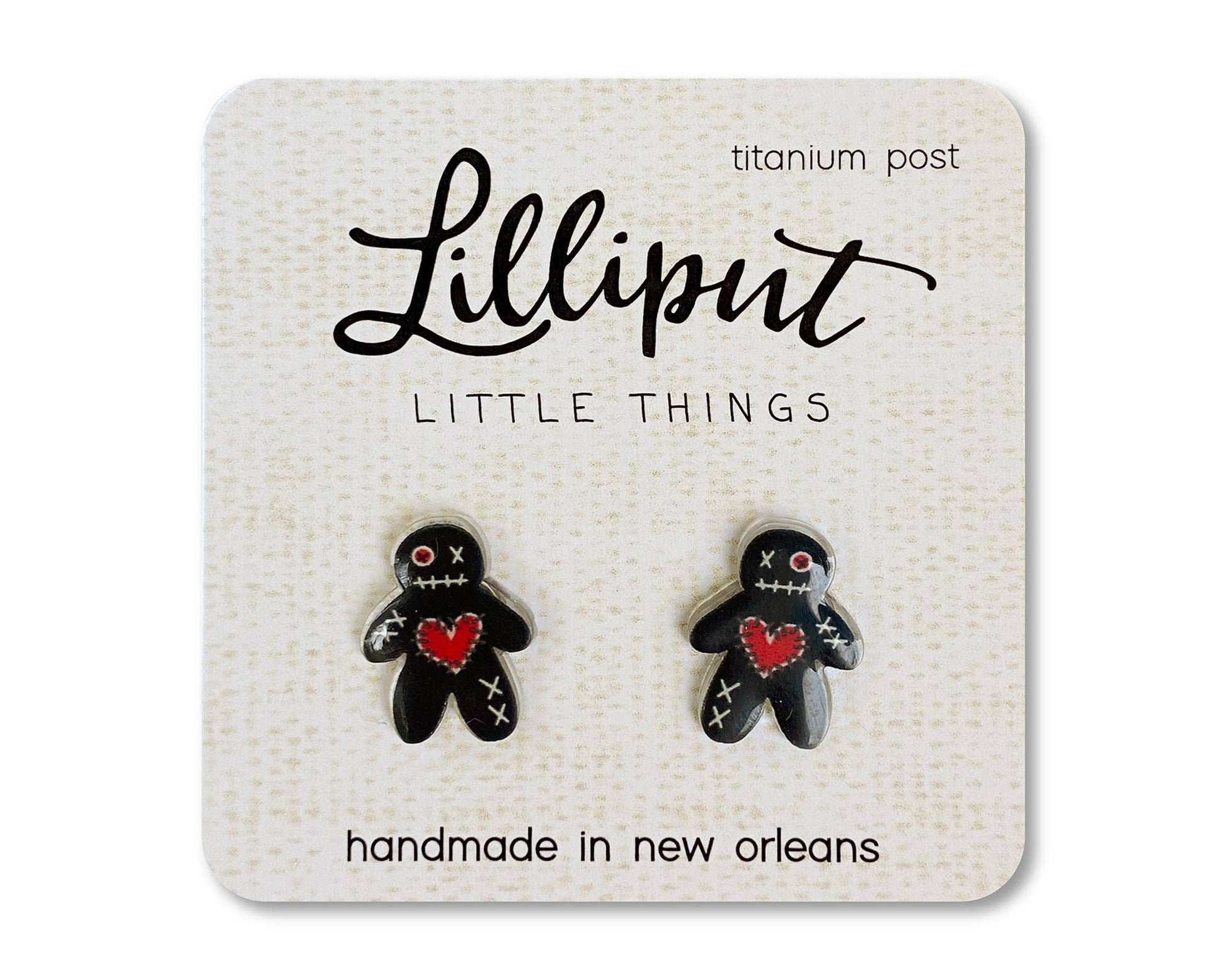 Voodoo Doll Earrings Statement New Orleans