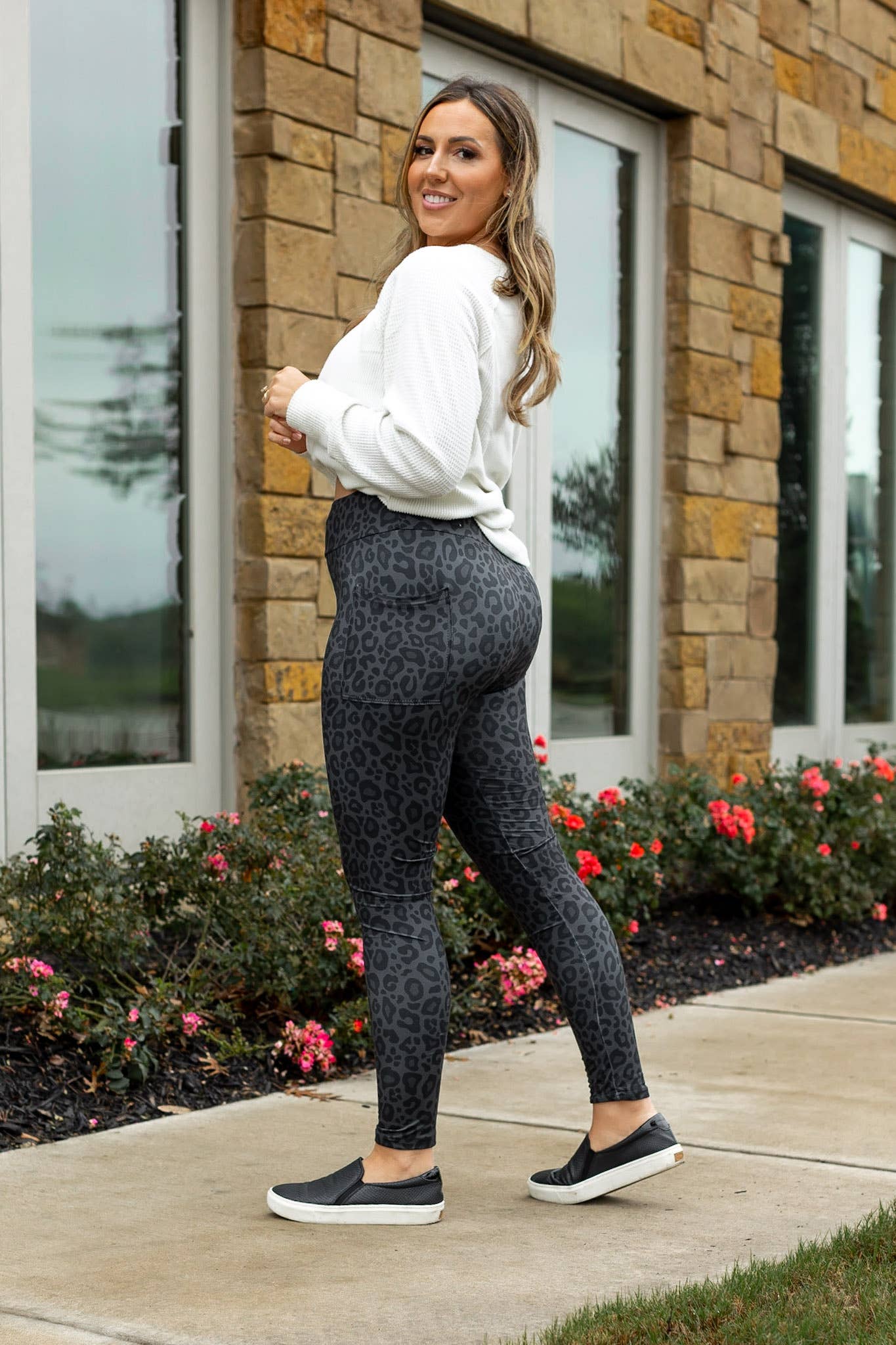 Curvy+ Black Leopard Luxe Leggings