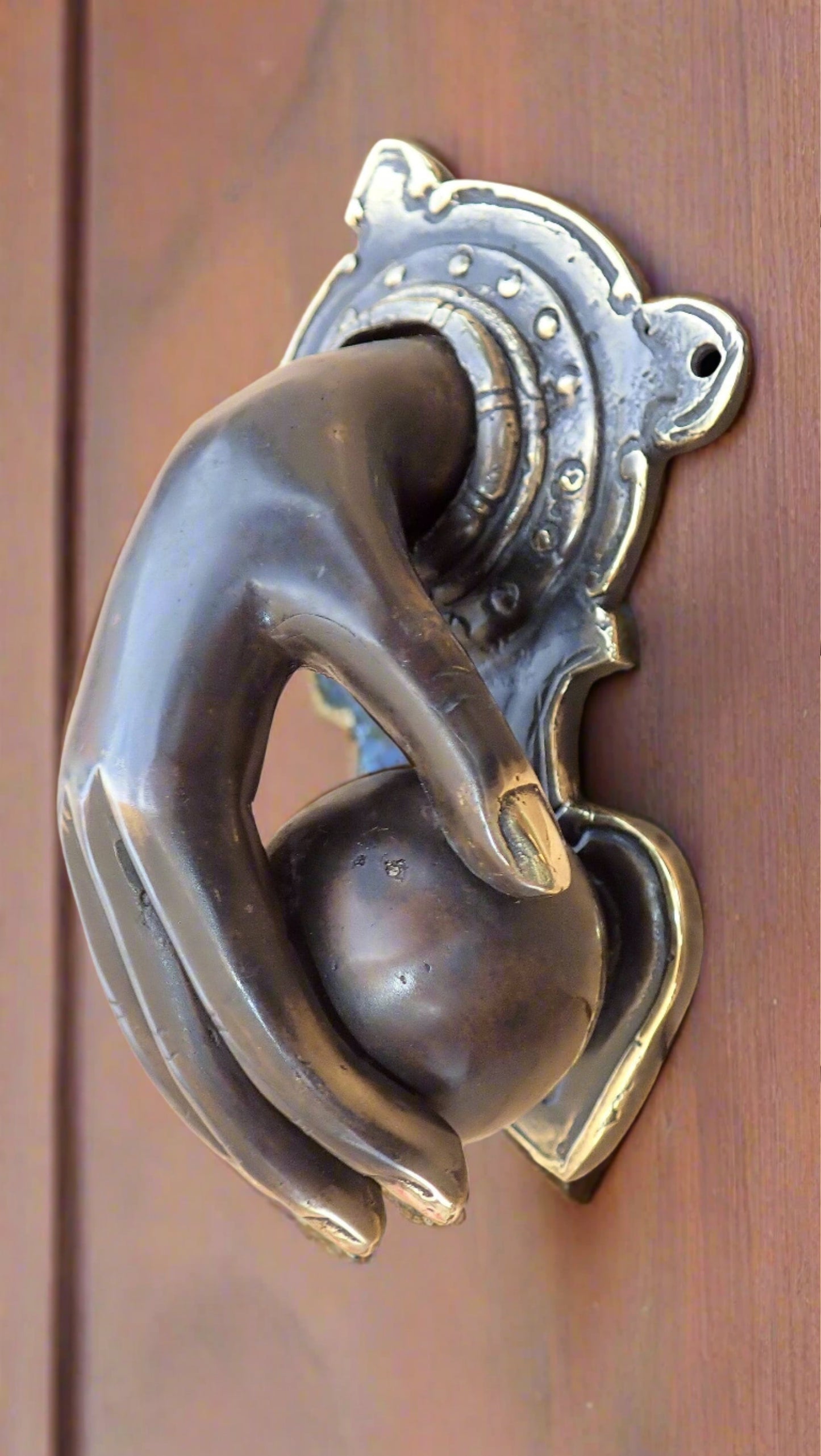 Door Knocker - Hand Grasping Ball