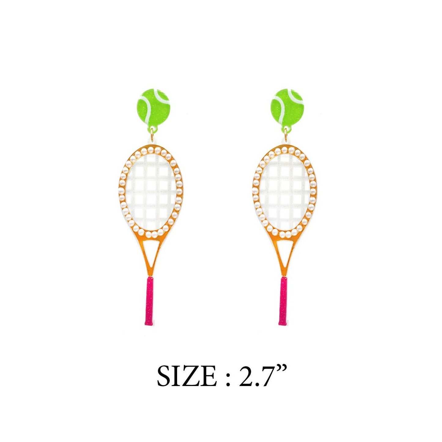 Wimbledon Tennis Racket Earrings