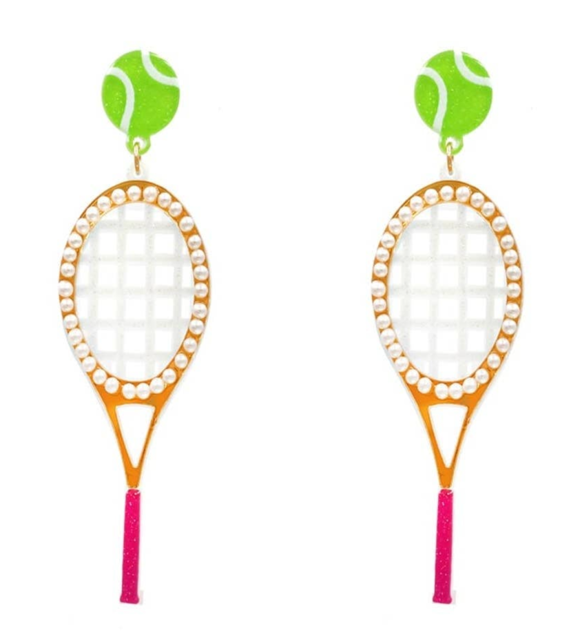 Wimbledon Tennis Racket Earrings