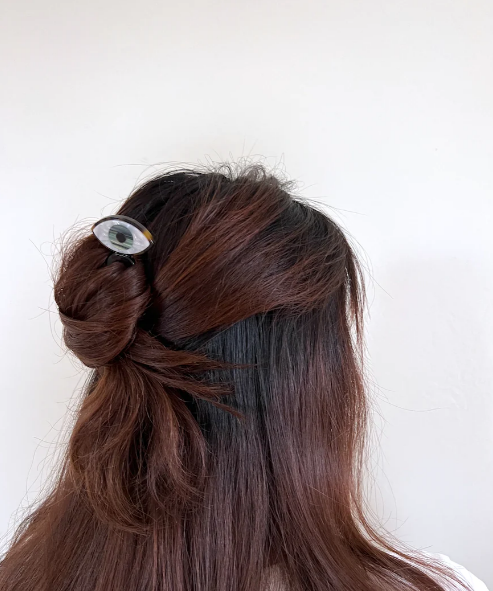 wpman wearing Evil Eye French Chignon Hair Pin