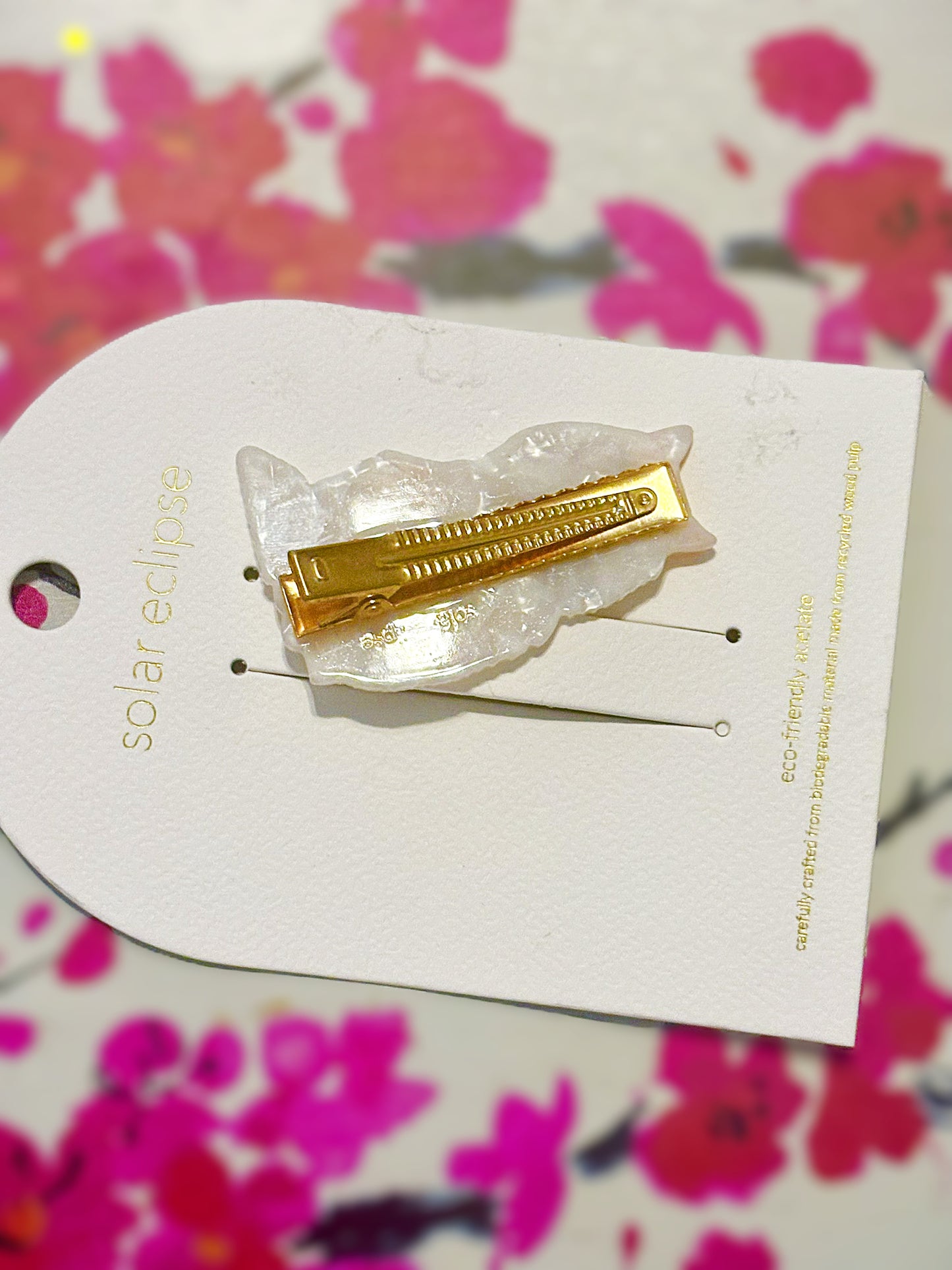 🐾 Hand-painted Persian Cat Barrette Hair Clip