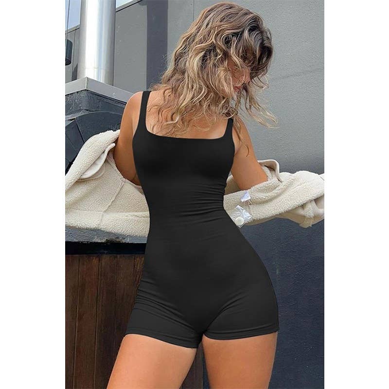 Paperdoll Black Backless Romper