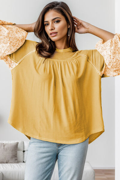 True Yellow Statement Sleeve Blouse