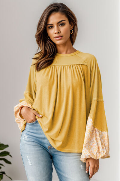 True Yellow Statement Sleeve Blouse