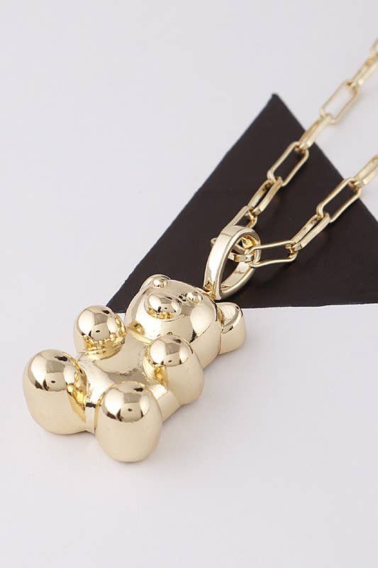 Lucky Charm Giant Teddy Bear Necklace